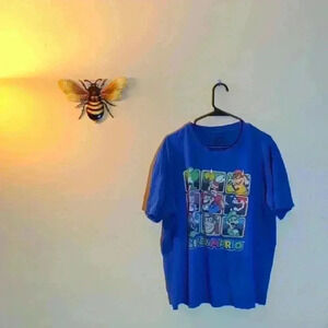 Super Mario T-shirt, blue, XL